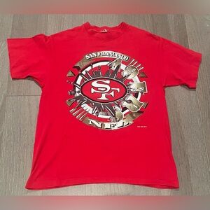 Rare Vintage Tee - Red SF 49ers tee shirt - Single Stitch - Men’s XL